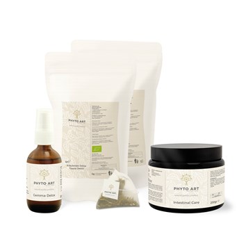 1x DARMPFLEGE, 2x KRÄUTERTEE DETOX, 1x GEMMA DETOX